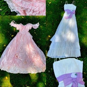 Vintage 1970s 1980s Maxi Dress Lot AS-IS Wearable